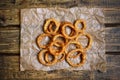 Onion rings, top view Royalty Free Stock Photo