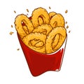 Onion Rings Vector Drawing