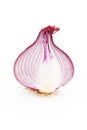 Onion section isolated Royalty Free Stock Photo