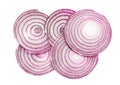 Onion slices Royalty Free Stock Photo