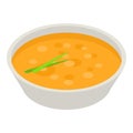 Onion soup icon, isometric style Royalty Free Stock Photo