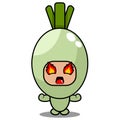 Onion spring vegetable mascot costume angry