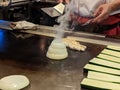 Onion volcano Japanese hibachi flame