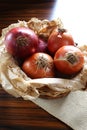 Onions basket. Brazilian spices