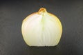 Onions on black background Royalty Free Stock Photo