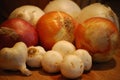 Onions Garlic Mushrooms Royalty Free Stock Photo