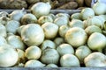 Onions for sale at a market stall Royalty Free Stock Photo