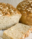 Oniony bread strewed with seeds Royalty Free Stock Photo