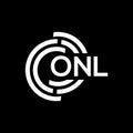 ONL letter logo design on black background. ONL creative initials letter logo concept. ONL letter design Royalty Free Stock Photo