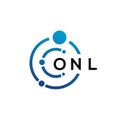 ONL letter technology logo design on white background. ONL creative initials letter IT logo concept. ONL letter design