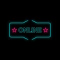 Online neon sign Royalty Free Stock Photo