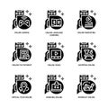 Online activities icons set