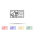 online advertising multi color style icon. Simple thin line, outline vector of web icons for ui and ux, website or mobile Royalty Free Stock Photo