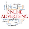 Online Advertising Word Cloud Concept Royalty Free Stock Photo