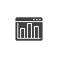 Online analytics bar chart vector icon Royalty Free Stock Photo