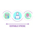 Online assistance for customers loop concept icon