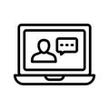 Online associates Line Style vector icon which can easily modify or edit