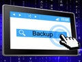 Online Backup Represents World Wide Web And Archives Royalty Free Stock Photo