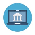 Online banking flat background vector icon which can easily modify or edit