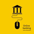 Online banking icon Royalty Free Stock Photo
