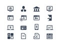 Online banking icons