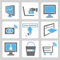 Online banking icons Royalty Free Stock Photo