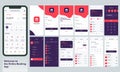 Online Banking Mobile App UI Kit Including as Login, Create Account