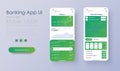 Online Banking Mobile Apps UI, UX, GUI set with wallet, shopping, my Account, fund Transfer, bill payment, products