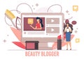 Online Beauty Blogger Internet Influencer Poster