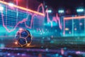 Online bet and analytics and statistics for soccer game. Generative AI Royalty Free Stock Photo