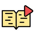 Online book study icon vector flat