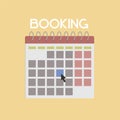 Online Booking Flat Illustration Royalty Free Stock Photo