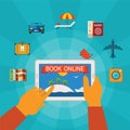 Online booking vector concept