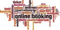 Online booking word cloud