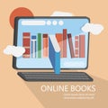 Online books modern vector image.