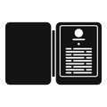 Online bookstore icon simple vector. Ebook library