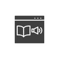 Online bookstore library vector icon