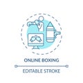 Online boxing concept icon