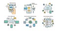 Online Business, Banking, and Cloud Computing Icons Royalty Free Stock Photo