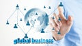 Online business concept. global business contracts Royalty Free Stock Photo