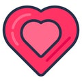 Online Business Heart Outline Stroke Icon
