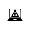 online business man appearance icon. Element of people at work icon for mobile concept and web apps. Detailed online business man Royalty Free Stock Photo