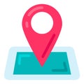 Online Business Map Checkpoint Flat Icon