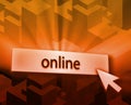 Online button Royalty Free Stock Photo