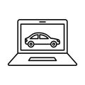 Online car Isolated Vector icon that can be easily modified or edited Royalty Free Stock Photo