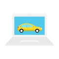 Online car Isolated Vector icon that can be easily modified or edited Royalty Free Stock Photo