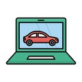Online car Isolated Vector icon that can be easily modified or edited Royalty Free Stock Photo