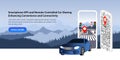 Online car sharing service via smartphone app. Royalty Free Stock Photo