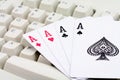 Online card games Royalty Free Stock Photo