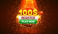 Online Casino coin, cash machine play now register. Royalty Free Stock Photo